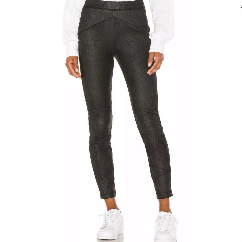 NWT Free People Midnight Vegan Suede Skinny Black